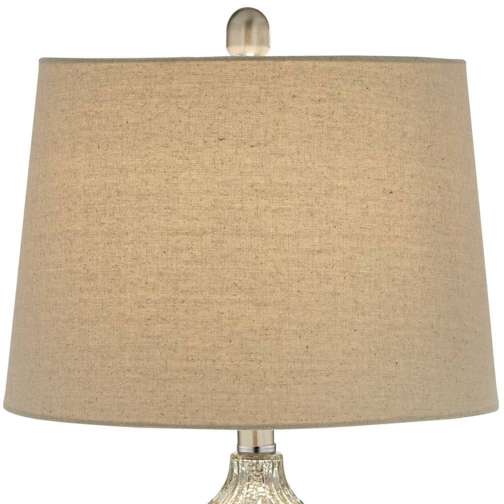 25" High Set of 2 Fluted Mercury Glass Table Lamps A1625