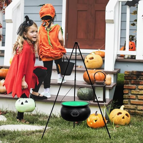 Large Plastic Witches Cauldron on Tripod with Light R999916