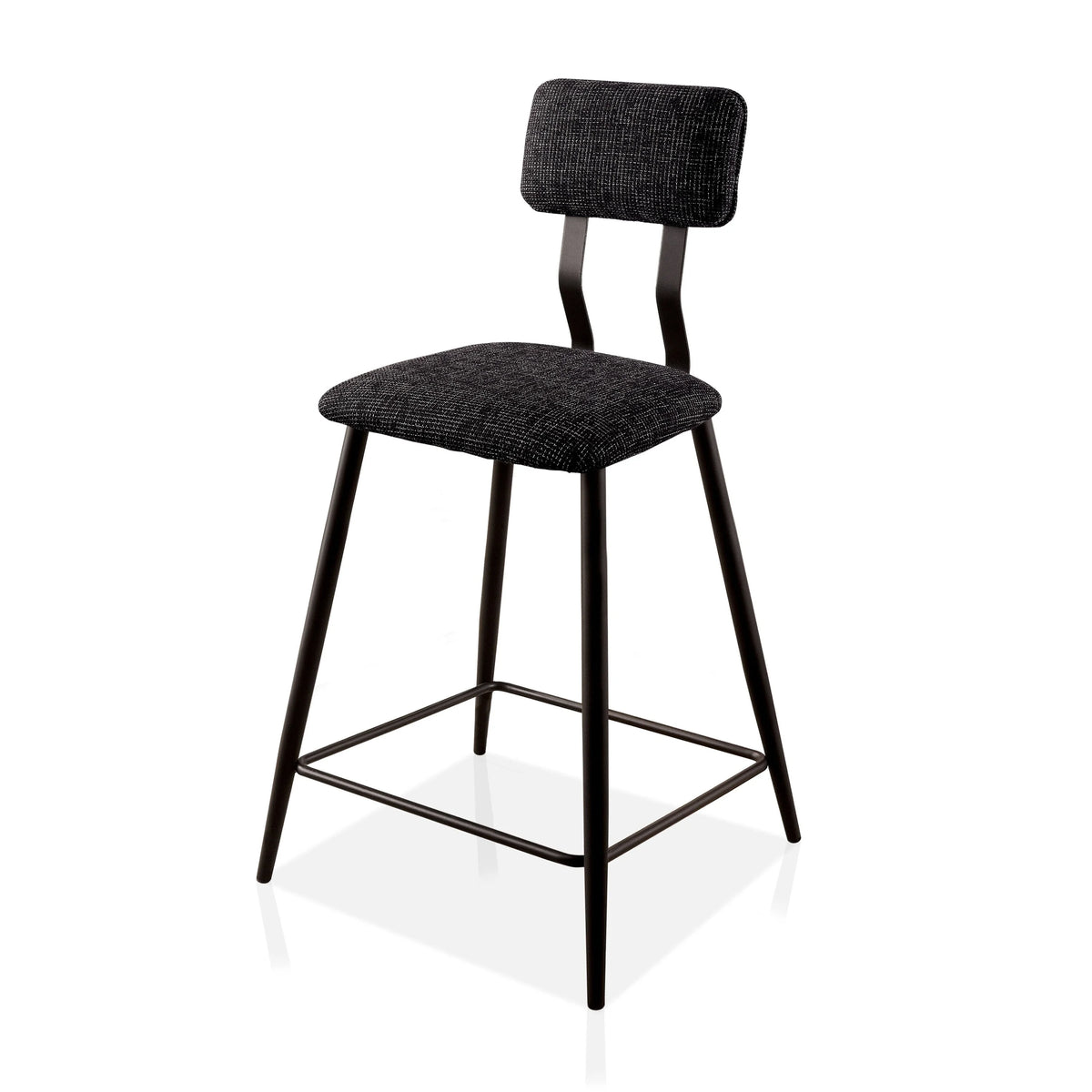 Industrial Black Bar Height Chairs Set of 2 B312