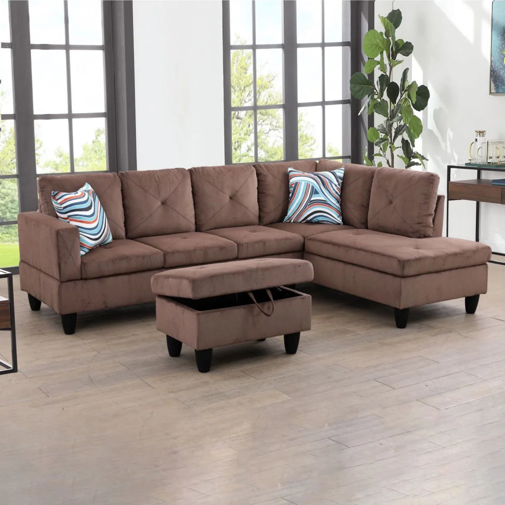 Linen L-Shape Sectional Sofa C815