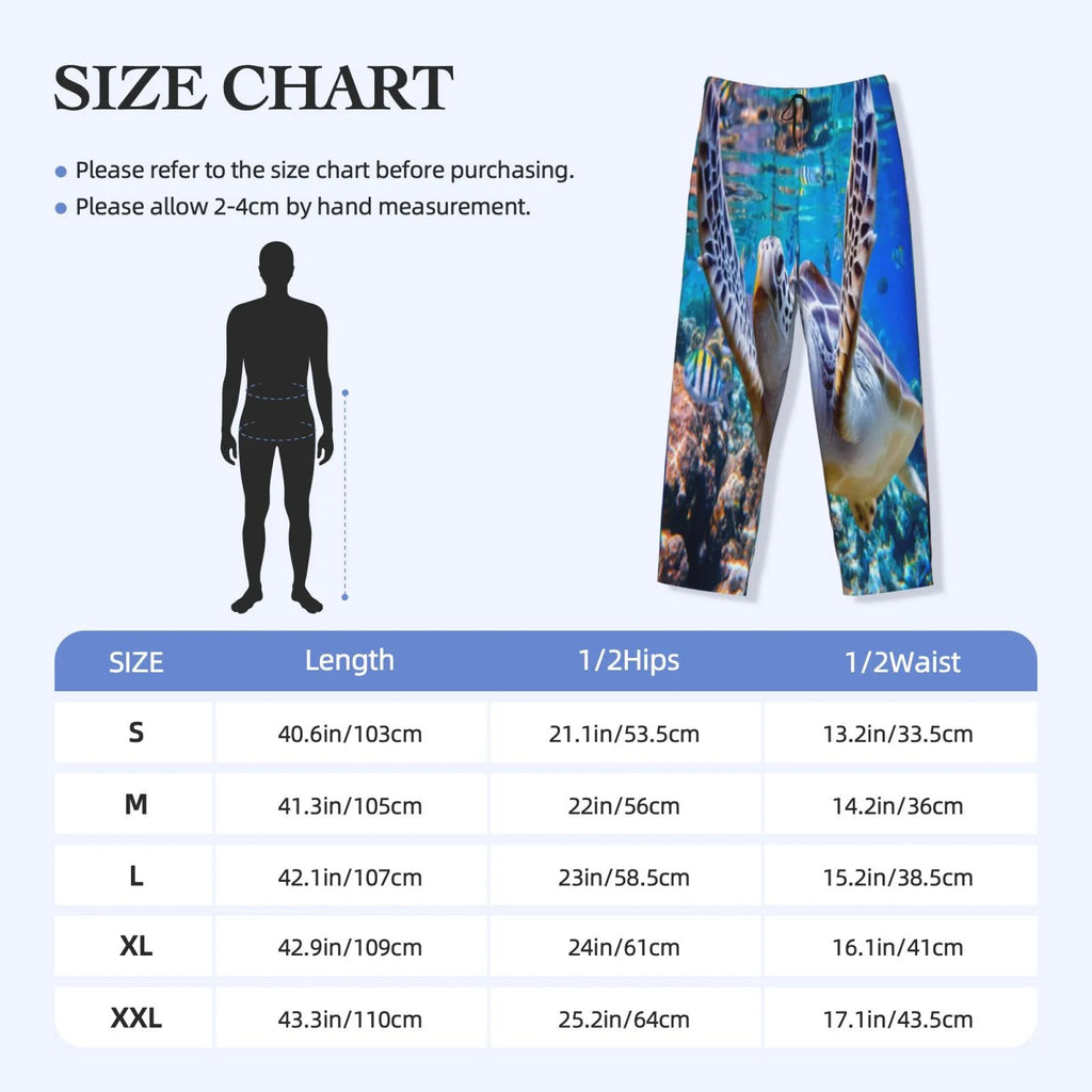 Men'S Pajama Pants Drawstring And Pockets B35471
