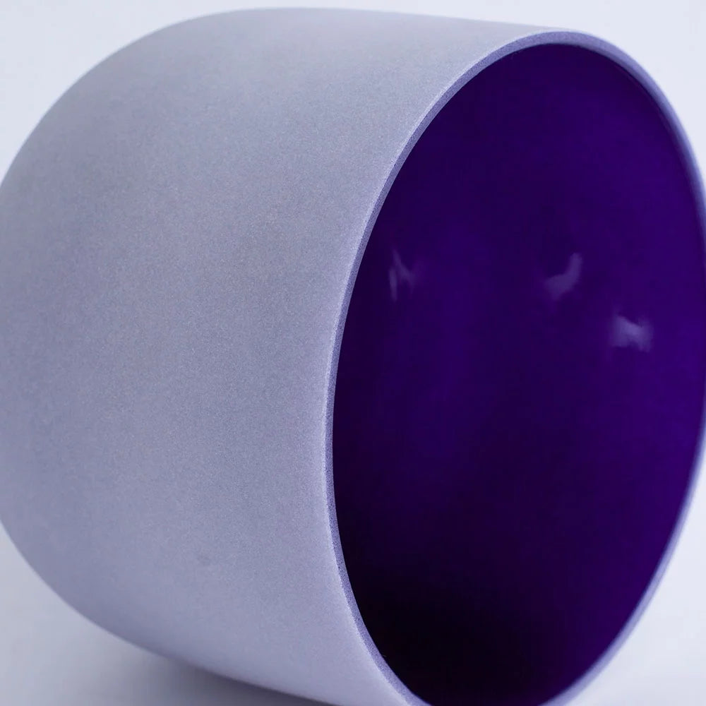 Indigo Quartz Frosted Crystal Singing Bowl 8 inch P113