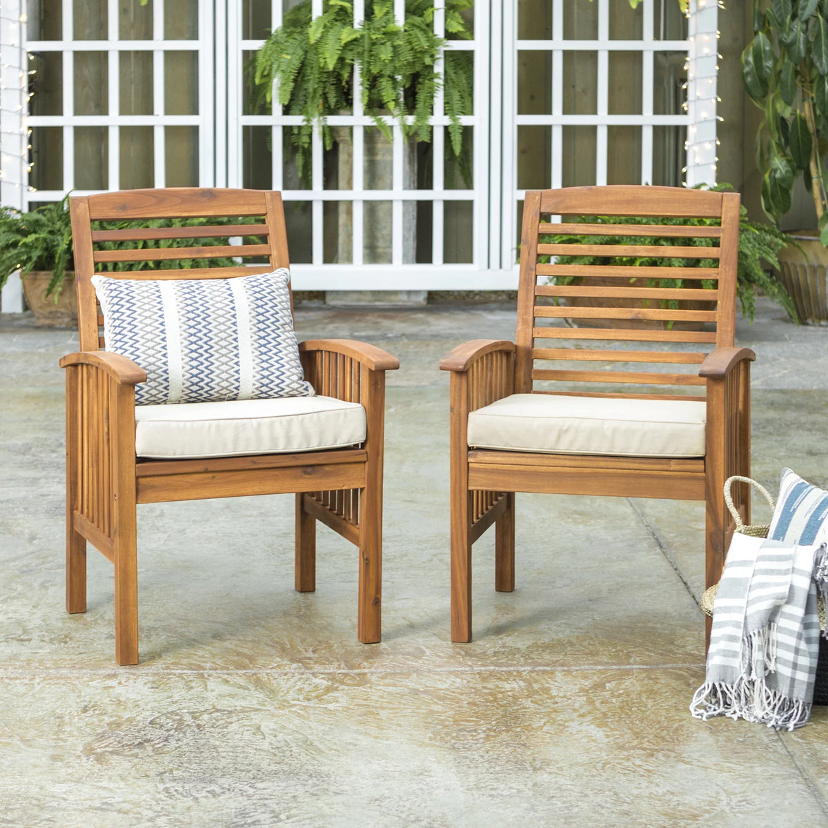 5-Piece Solid Wood Outdoor Patio Dining Set E4876