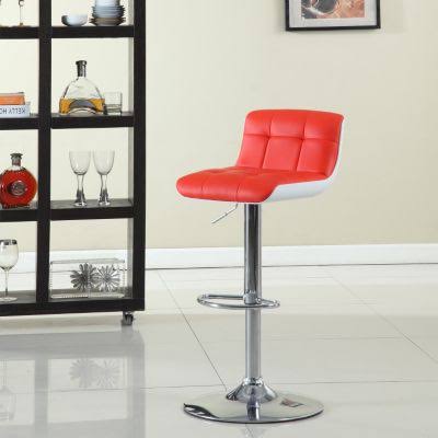 Modern Leatherette Adjustable Swivel Bar Stool U85038