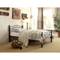 Black Twin Metal Platform Bed C352921