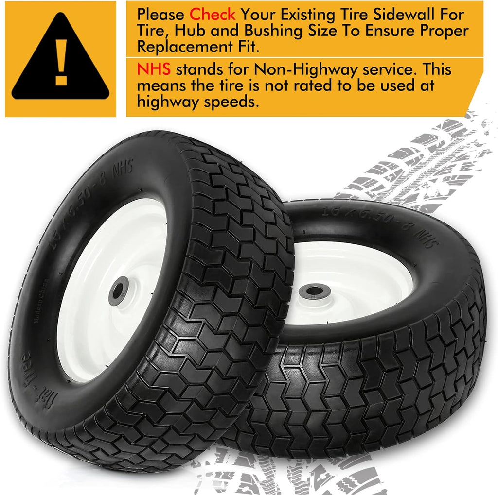 16x6.50-8 Lawn Tires with Rim, Set of 2 P5064