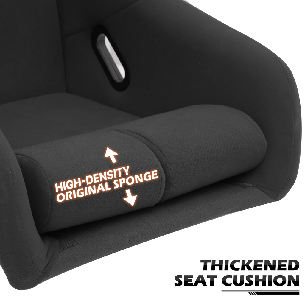 Black Racing Bucket Seat with Adjustable Slide L105942
