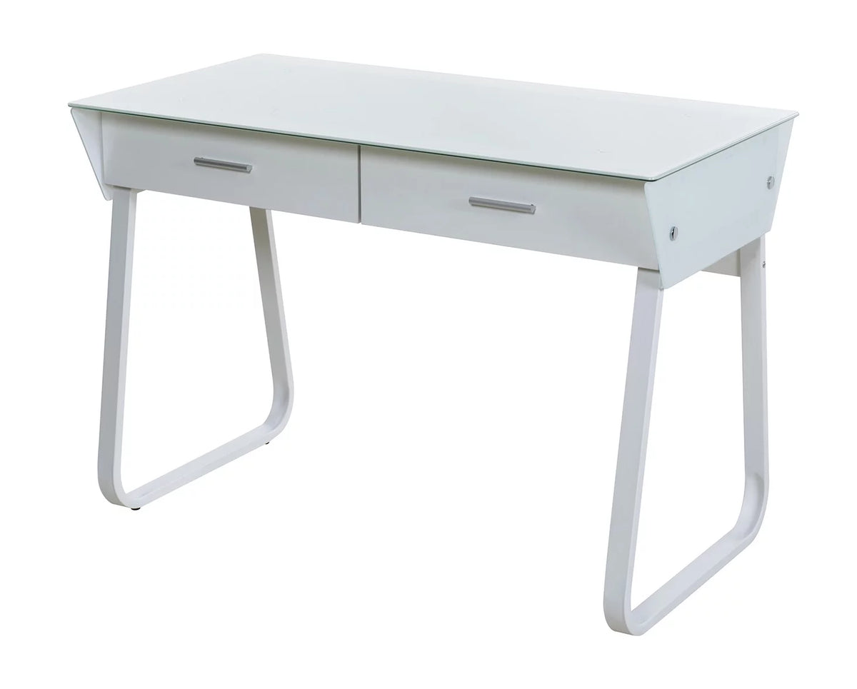 Glass Computer Desk with Drawers W406036
