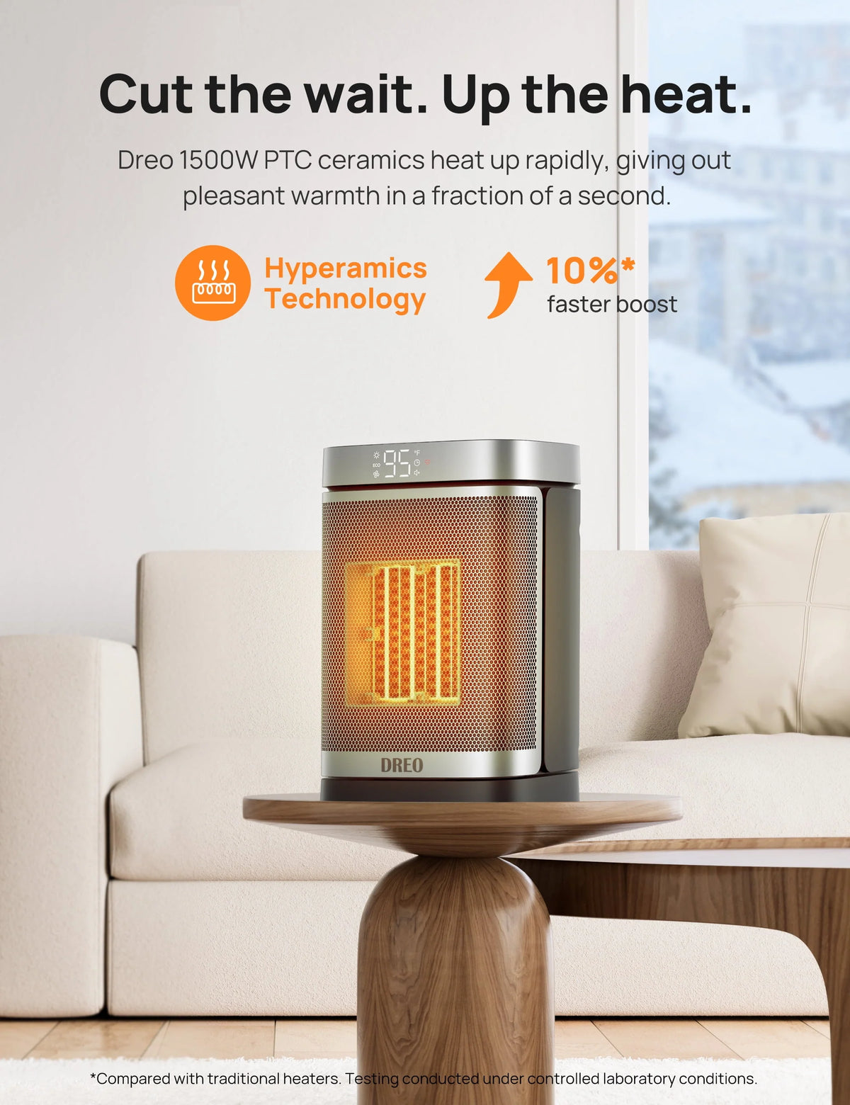 1500W PTC Electric Space Heater with Remote Z223