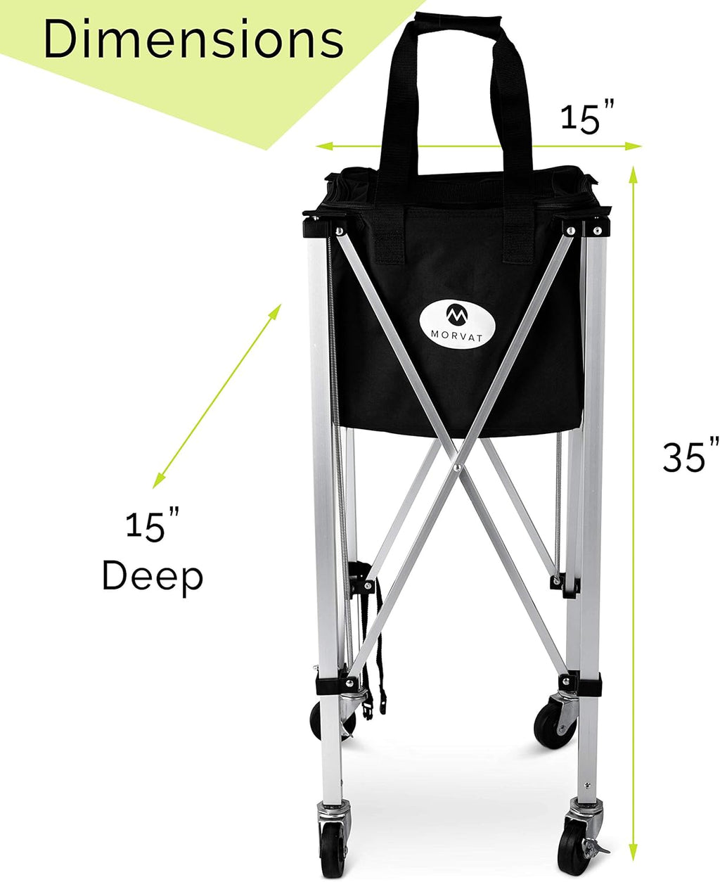 Tennis Ball Cart Holds 150 Balls with Carry Bag B508