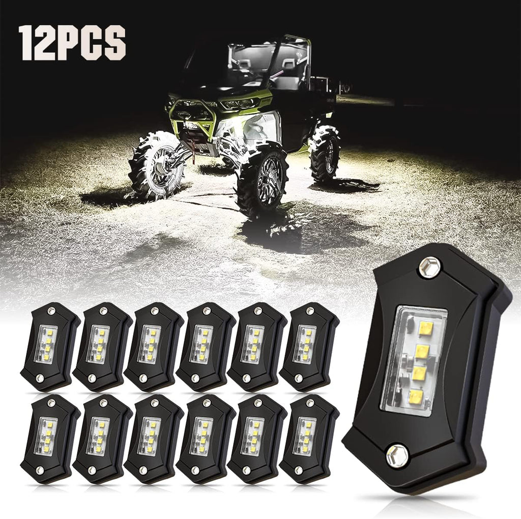 White LED Rock Lights 20PCS Waterproof X718974