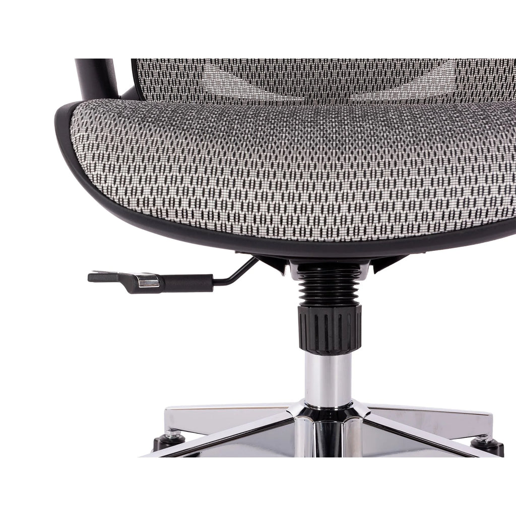 Grey Ergonomic Mesh Office Chair with Lumbar Support K8407
