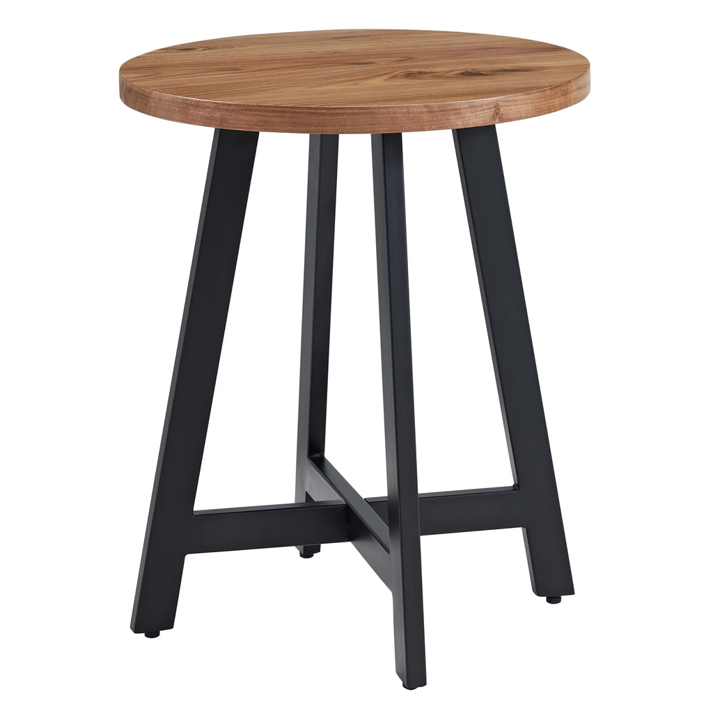 Round End Table with MDF Top and Metal Frame K98892