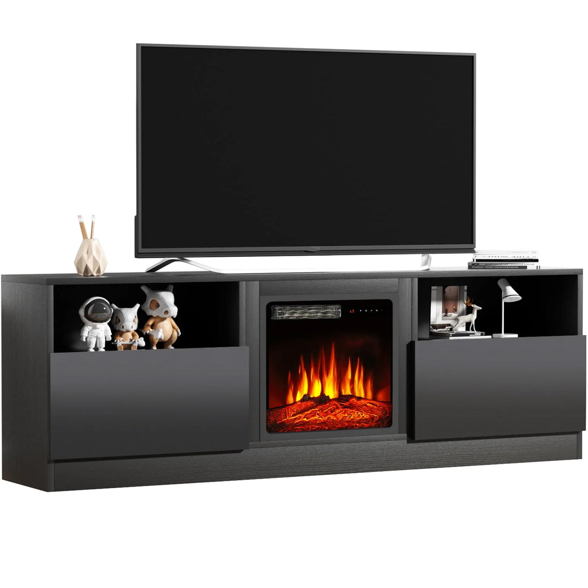 65 Fireplace TV Stand with Electric Fireplace J477094