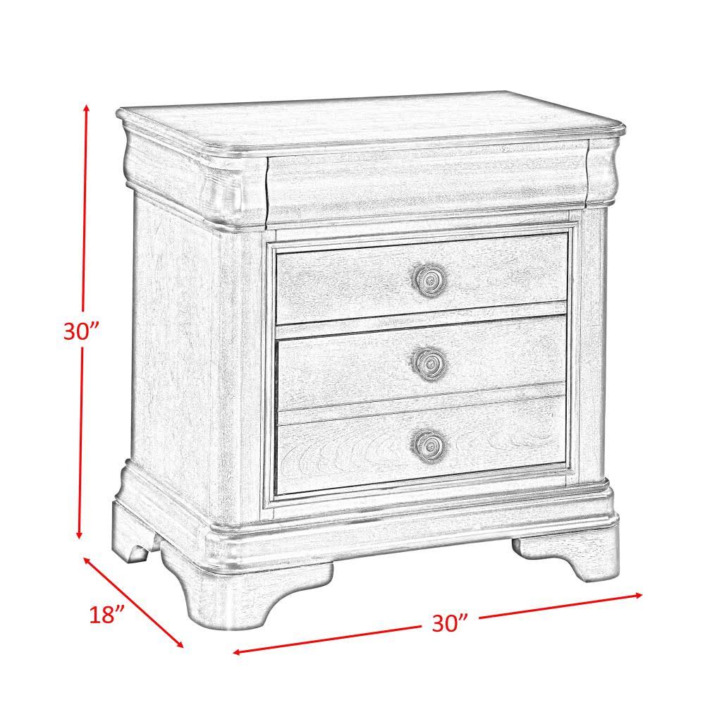 3 Drawer Cherry Nightstand B67404