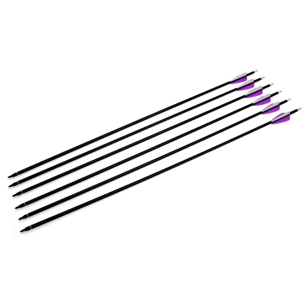 32 inch Mixed Carbon Hunting Arrows Pack of 12 Y6614