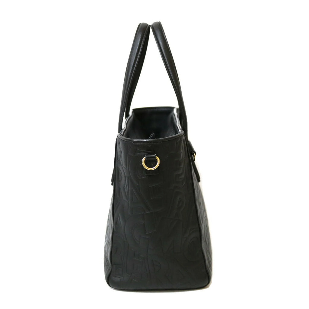 Pre-Owned Black Leather Handbag T996933