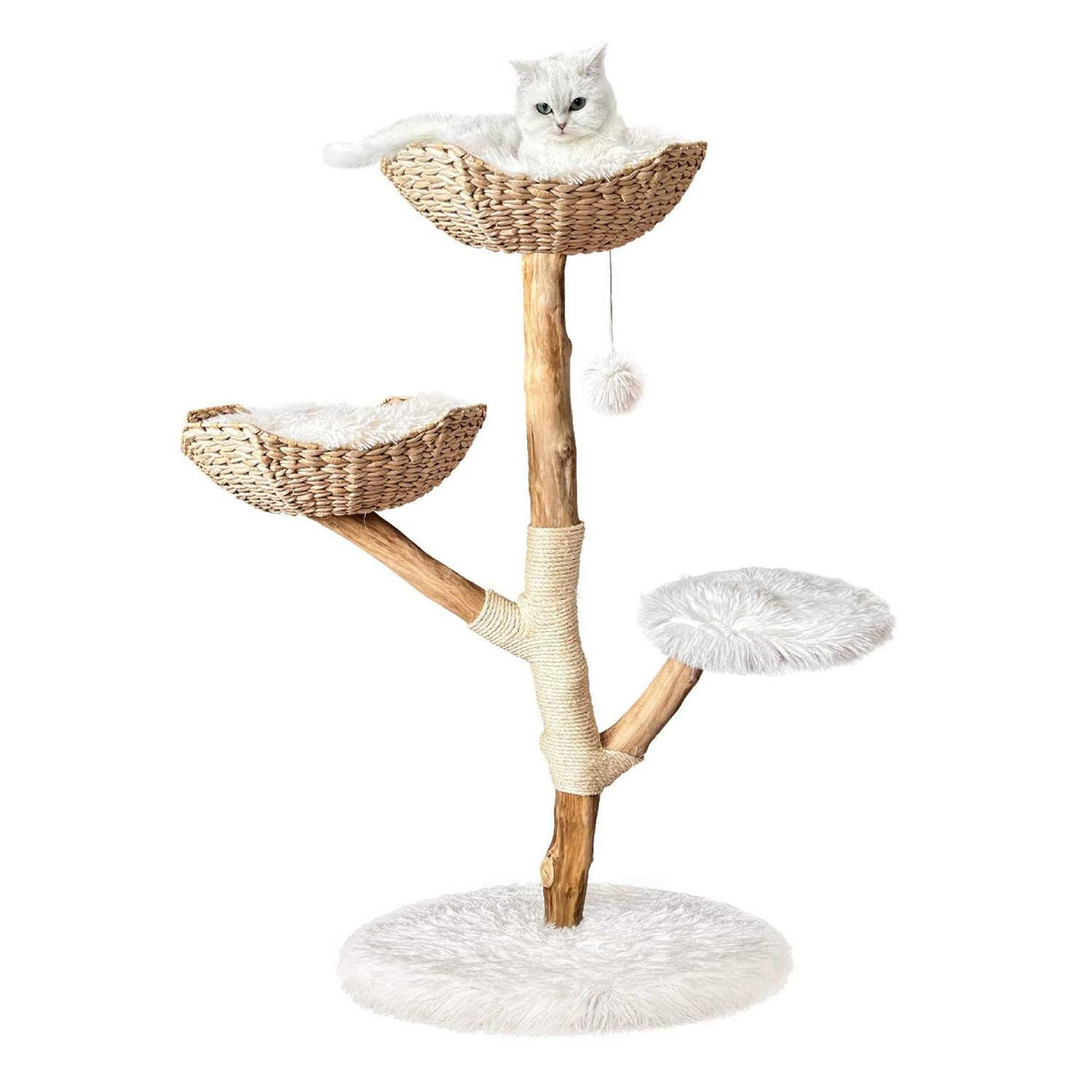 Modern Wooden Cat Tree Tower J4062
