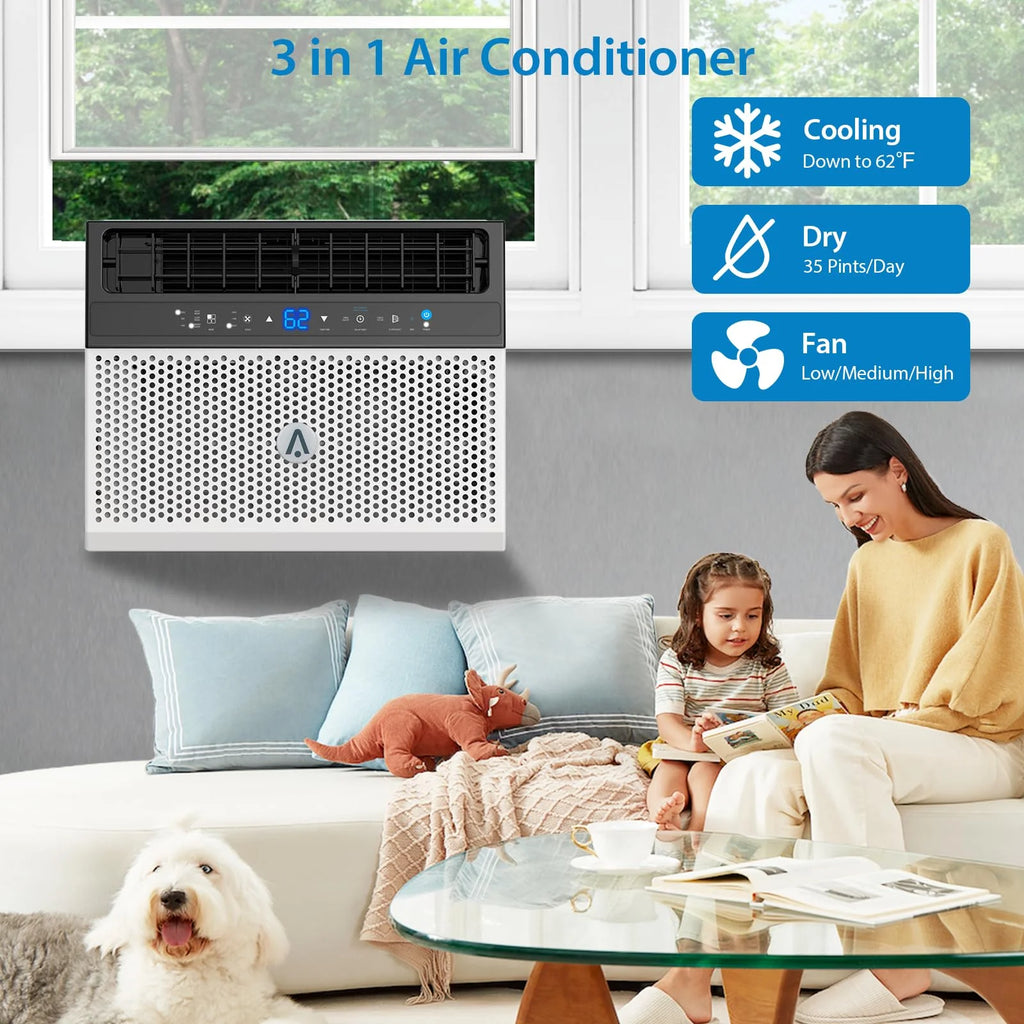 8000 BTU Window Air Conditioner with Remote Control W549583