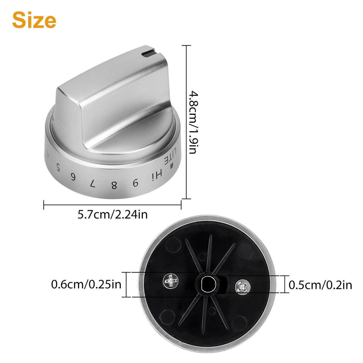 Stainless Steel Control Knobs B9709