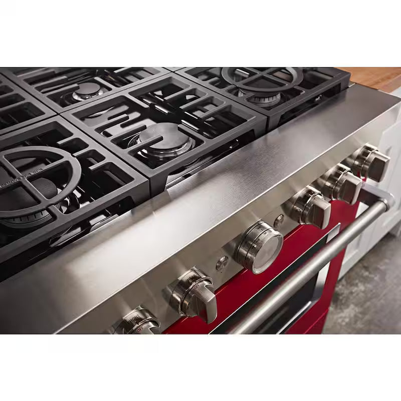 5.1 cu. ft. Smart Gas Range with Self-Cleaning and True Convection in Passion Red P217459