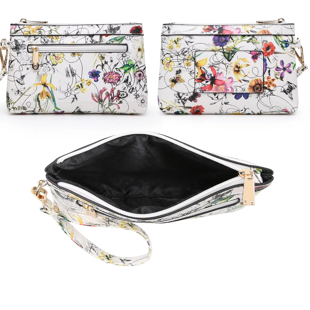 Women Two tone Satchel Handbags Purses Tote with Wallet 2pcs Bag Set D16338