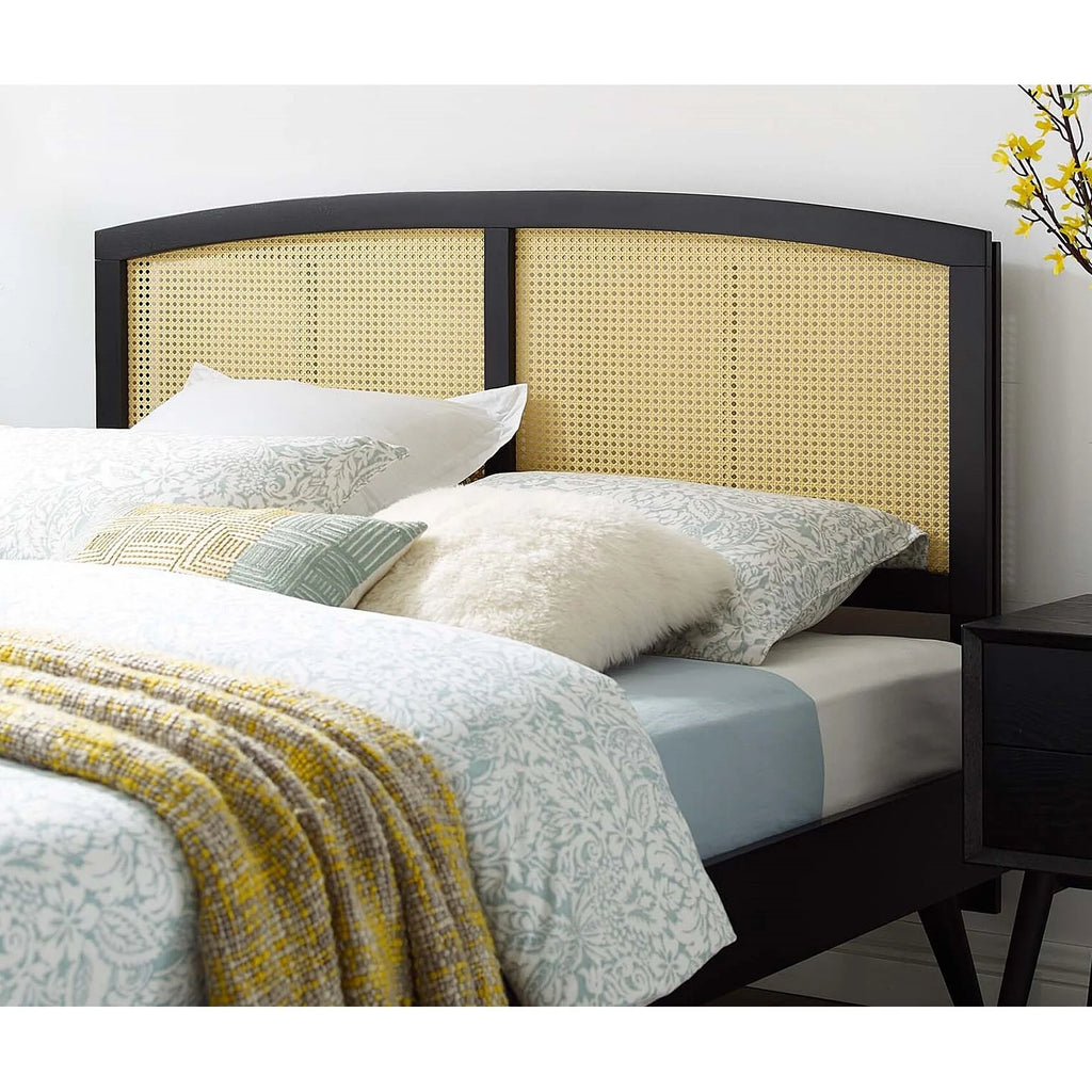 King Size Black Wooden Headboard G6930