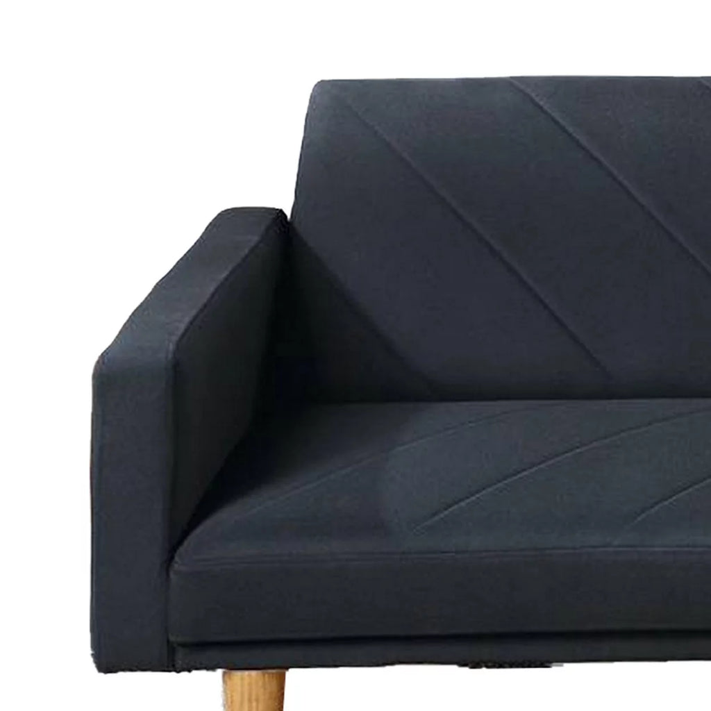 Black Fabric Adjustable Sofa C177485