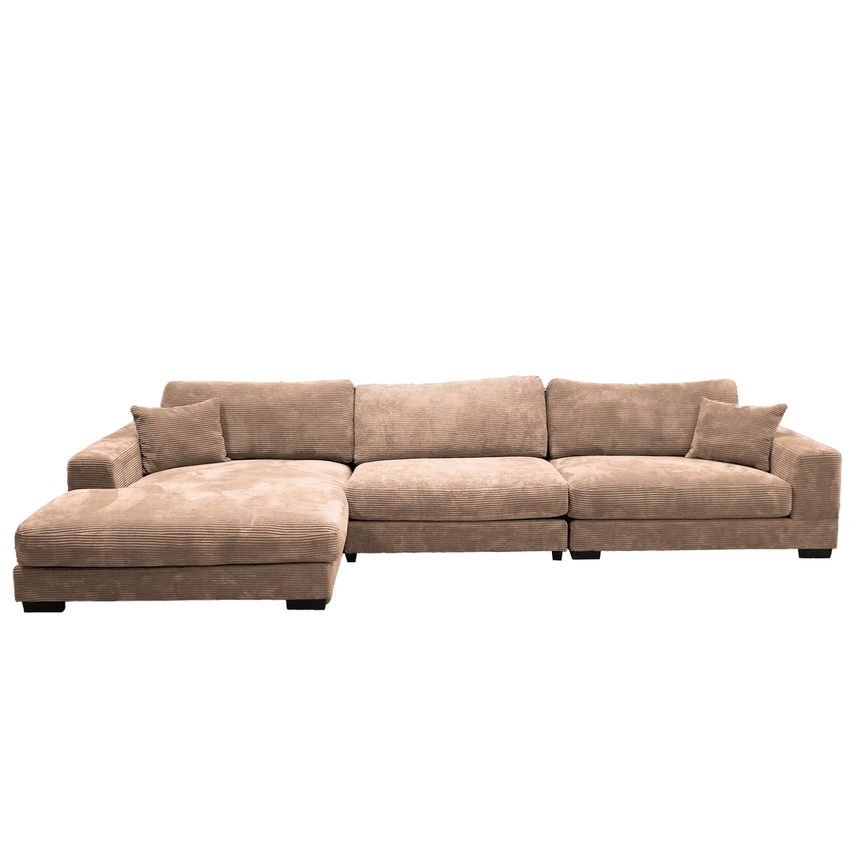 Tan Corduroy Sectional B903
