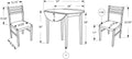 3-Piece Cappuccino Dining Set with Drop Leaf Table J588