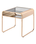 Gold Glass End Table O3515