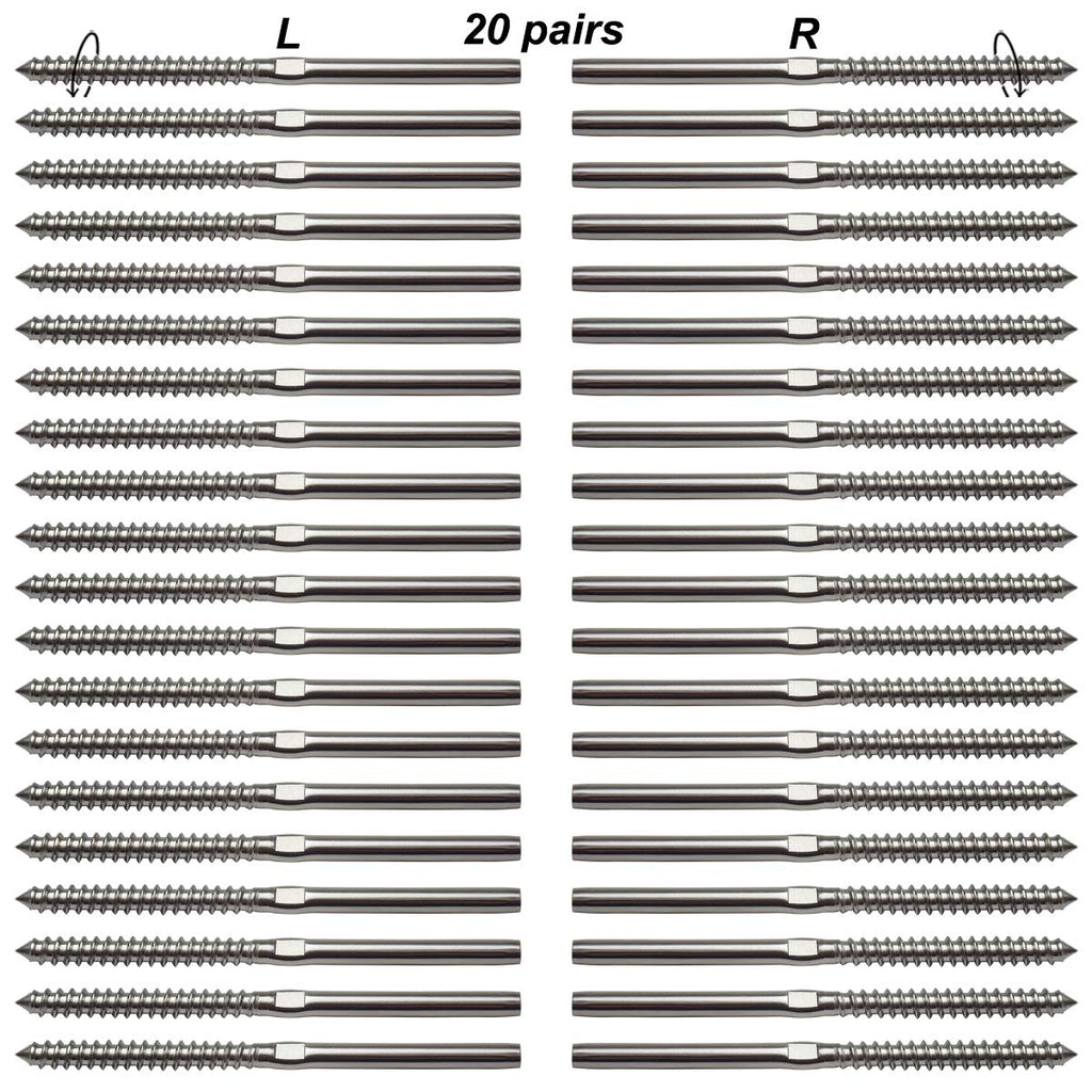1/8 T316 Stainless Steel Cable Railing Hardware Pack of 2 E70688