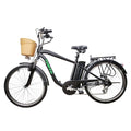 City Electric Bicycle 26x22 Camel Black with Plastic Basket Z605
