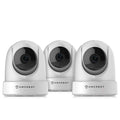 4MP Indoor Wi-Fi Security Camera with Pan/Tilt, Night Vision, White 3-Pack G268