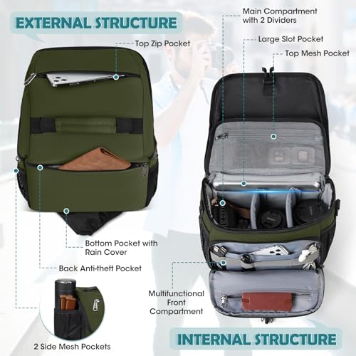 Black Waterproof Camera Sling Bag with Tripod Holder O145309