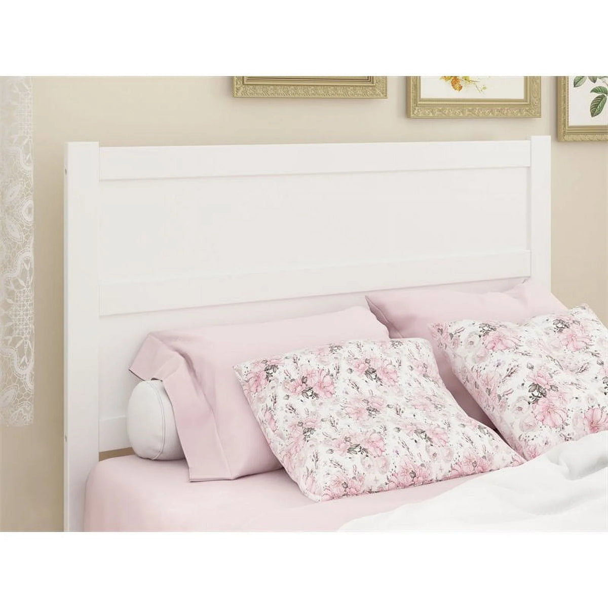White Wood Full Headboard N60506