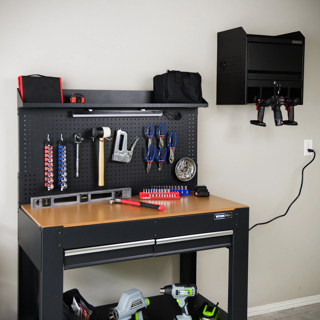 45-in Steel Multipurpose Workbench with LED Light & Power Strip I175