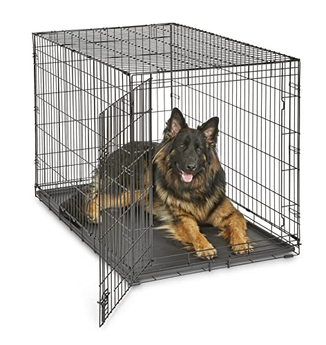 Single Door Dog Crate with Leak-Proof Pan, 42 Inch R318046