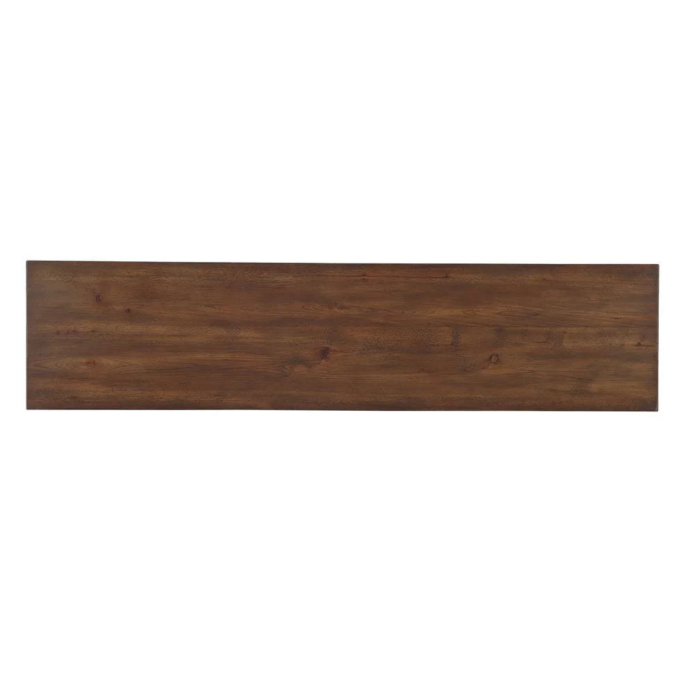 Brown Wood Credenza with Sliding Doors F2197