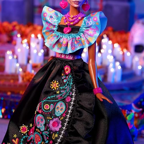 2024 Día De Muertos Collectible Doll in Black Dress R3288