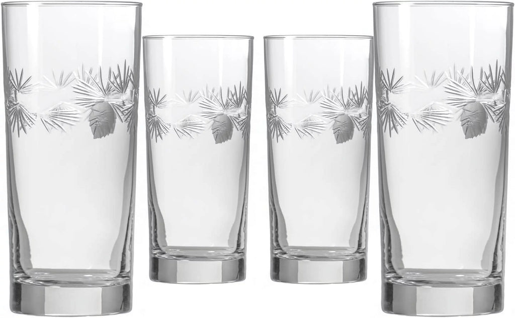 15 Ounce Etched Highball Glass Set Of 4 R127