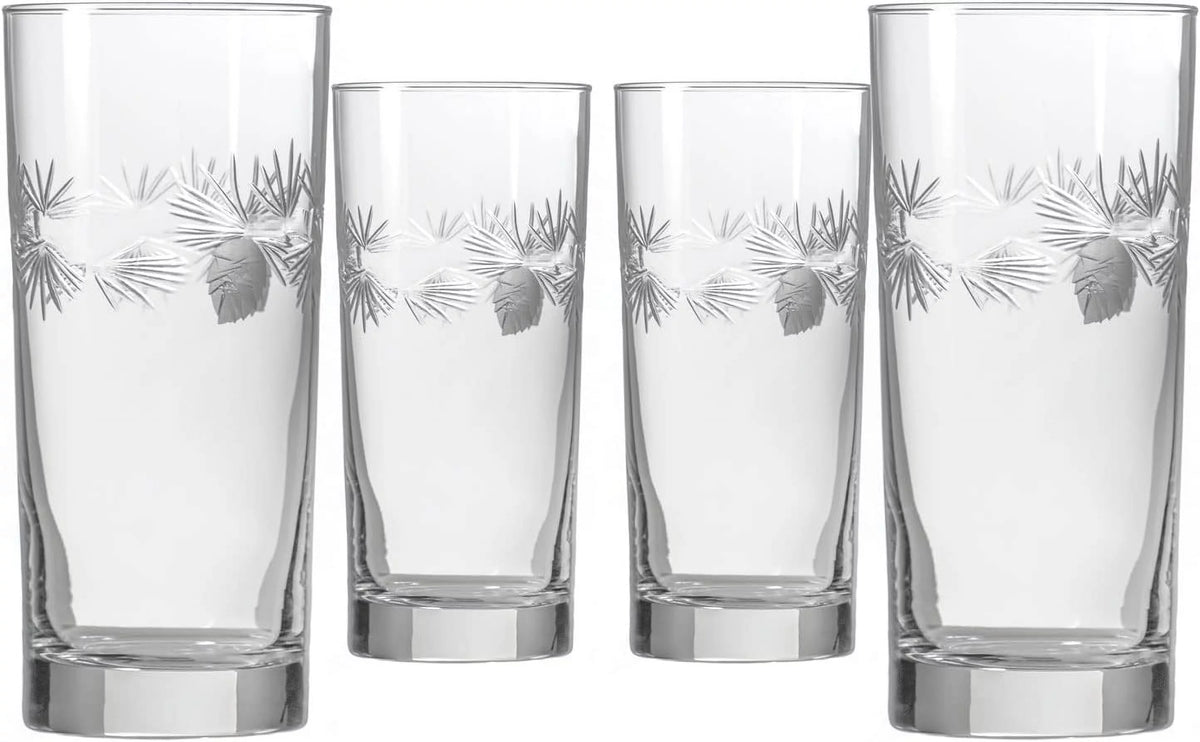 15 Ounce Etched Highball Glass Set Of 4 R127