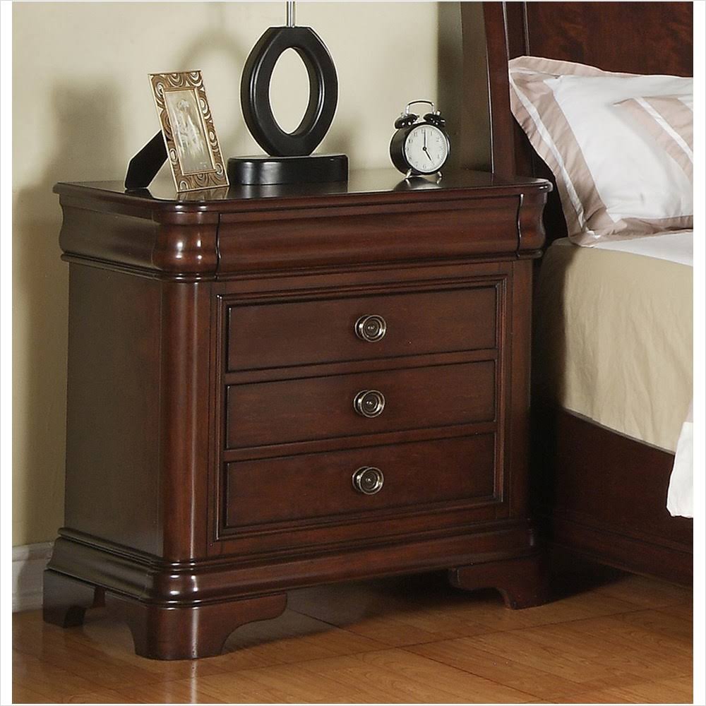 3 Drawer Cherry Nightstand B67404
