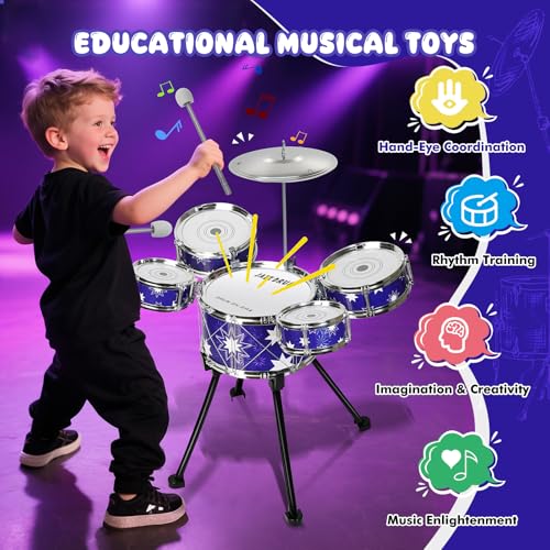 Kids Jazz Drum Set with Stool I187