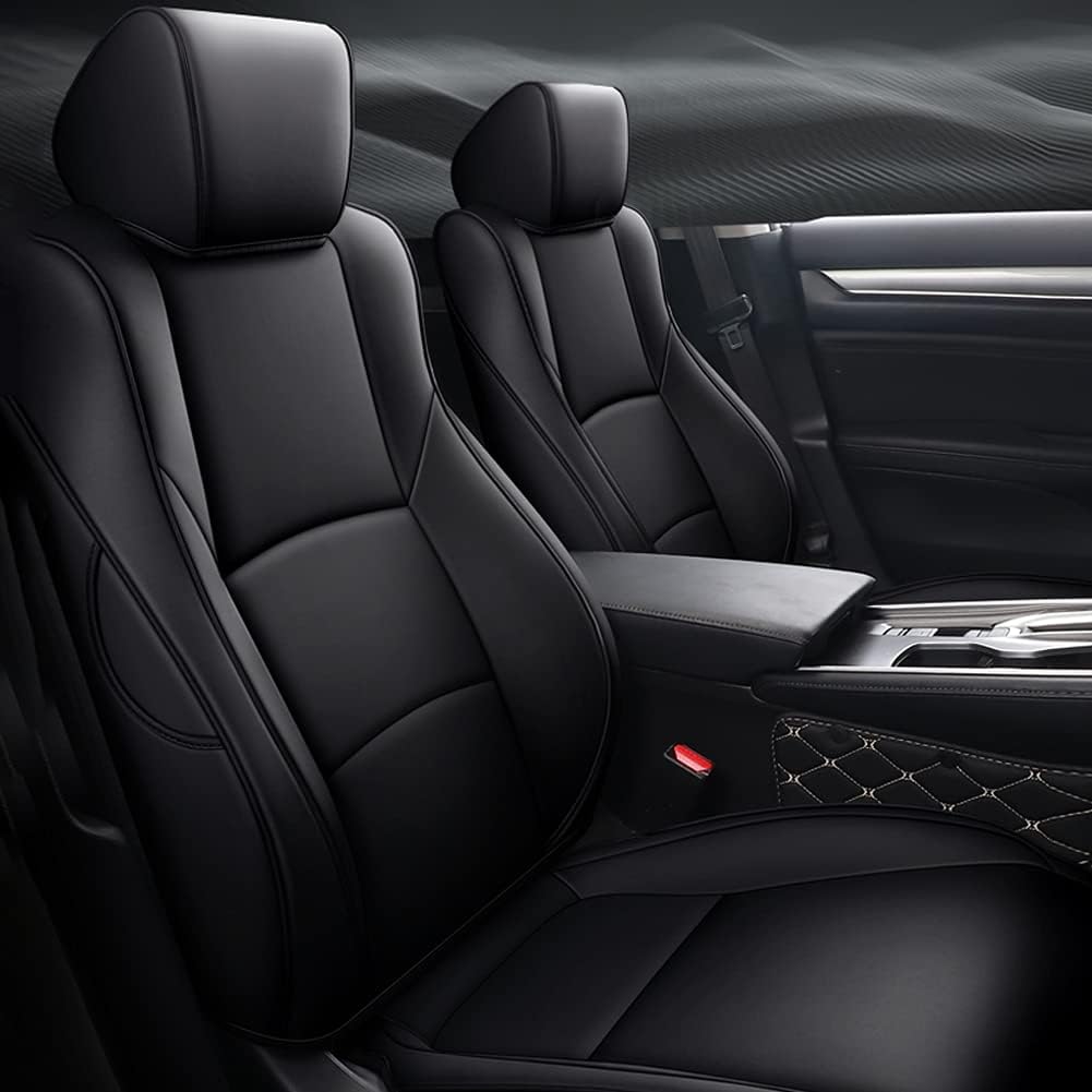 Custom Leather Full Set Car Seat Covers with Airbag Compatible E7634