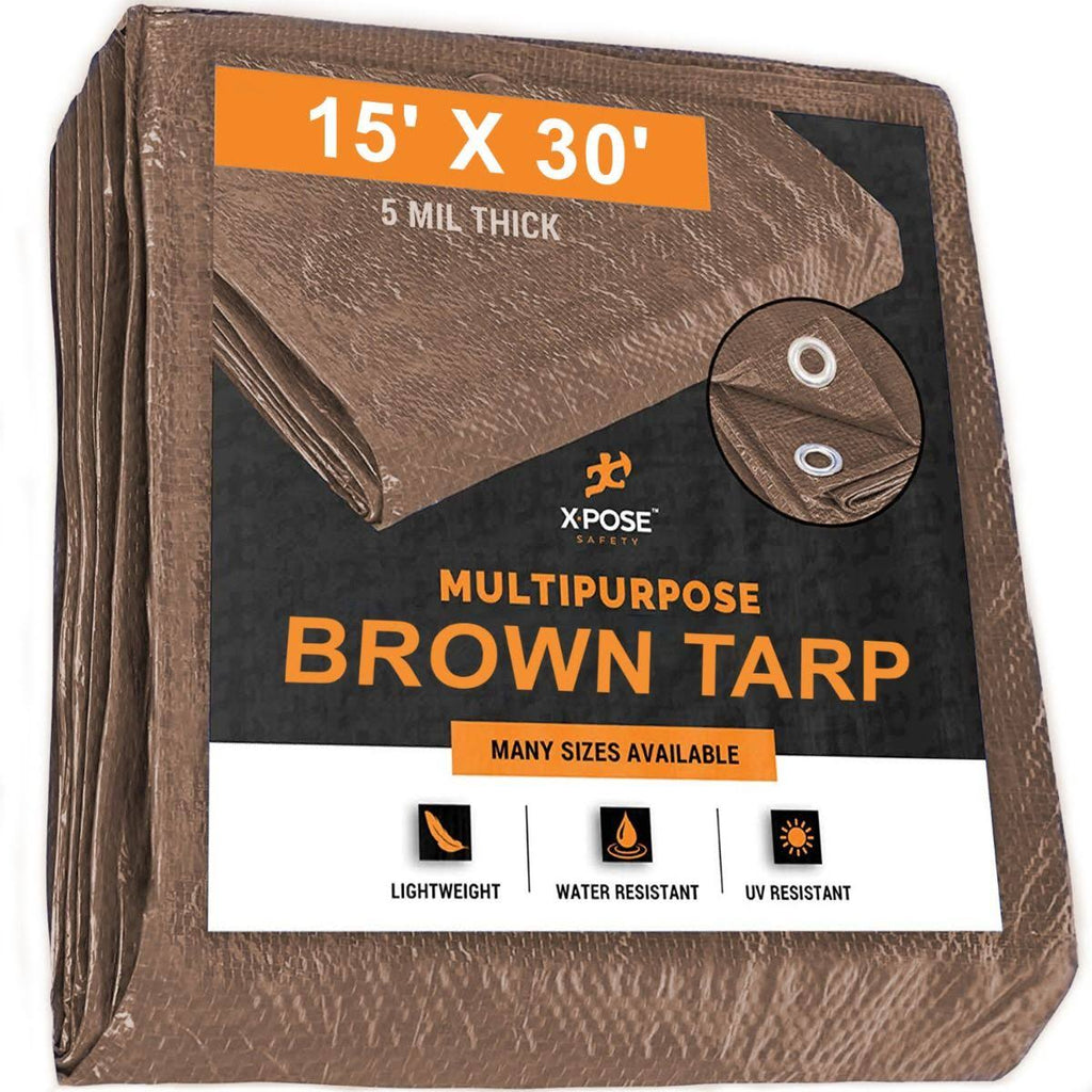Brown Poly Tarps Case of 6 V565
