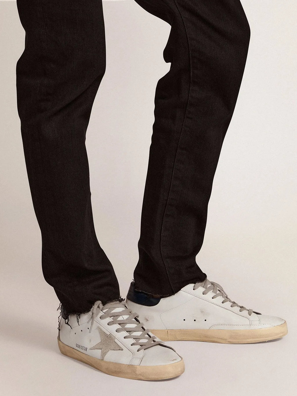Sneakers with Blue Suede Heel Tab S82586