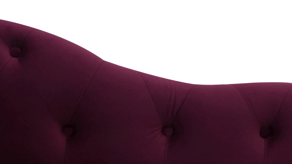 Burgundy Tufted Roll Arm Chaise Lounge J69068