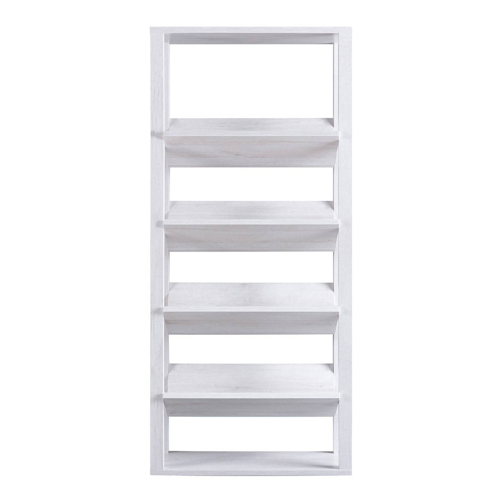 White 6 Shelf Bookshelf V3446