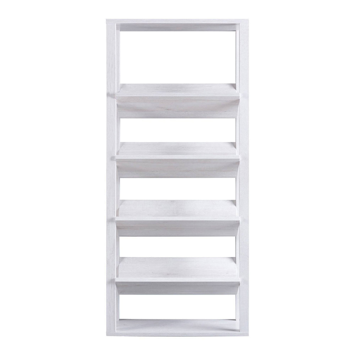 White 6 Shelf Bookshelf V3446